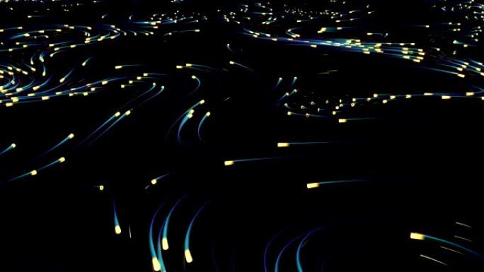 抽象霓虹灯线背景。循环