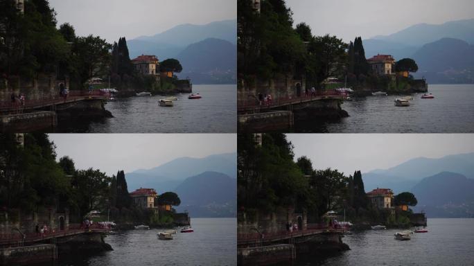 科莫湖，瓦伦纳村。意大利