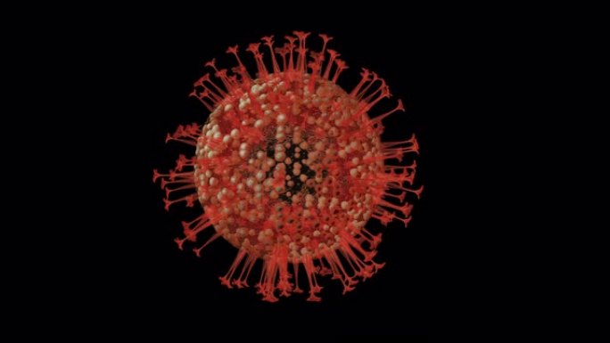 3D渲染病毒从新型冠状病毒肺炎冠状病毒爆发。3D医学中漂浮感染细胞的微观视角，世界大流行风险。