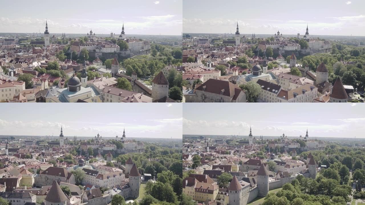 爱沙尼亚塔林市的无人机拍摄