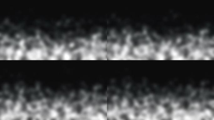 计算机产生了漂浮在太空中的模糊闪闪发光的粒子。气态神秘背景的3d渲染