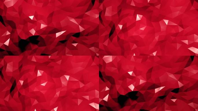 移动光圈重复几何三角形马赛克红色，可视化3D渲染抽象图案，广告或横幅的漂亮背景纹理。