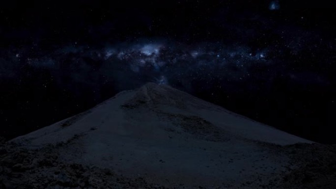 在西班牙特内里费岛的泰德山或皮科德尔泰德山上闪烁着恒星的银河系