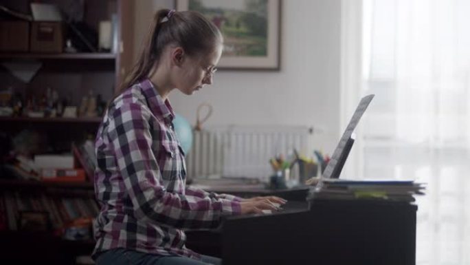 玩数字钢琴的少女玩数字钢琴的少女弹琴