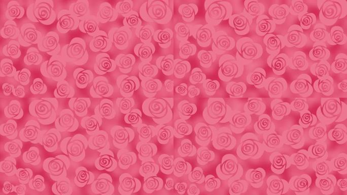 情人节玫瑰背景，无缝循环