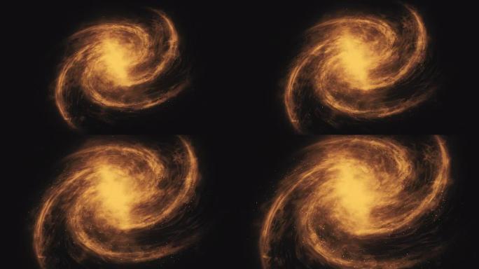 美丽的螺旋星系宇宙背景深空光学镜头耀斑4k动画镜头中星团的形成