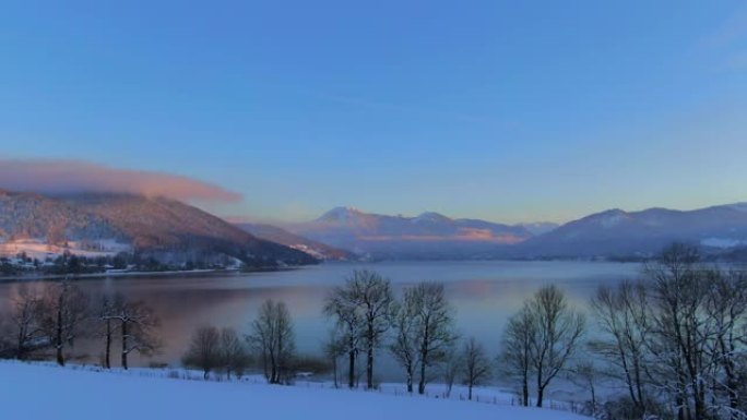 Tegernsee Lake in Winter，Bavaria，德国