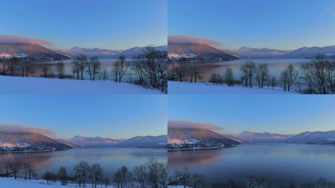 Tegernsee Lake in Winter，Bavaria，德国