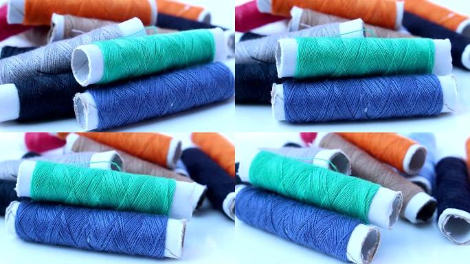 卷线旋转背景彩色线实拍素材