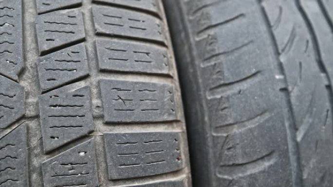 旧的旧磨损轮胎轮胎轮胎特写轮胎纹路