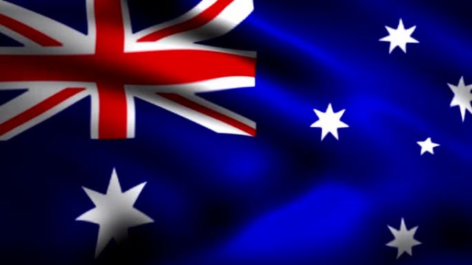 4k挥舞着澳大利亚国旗动画