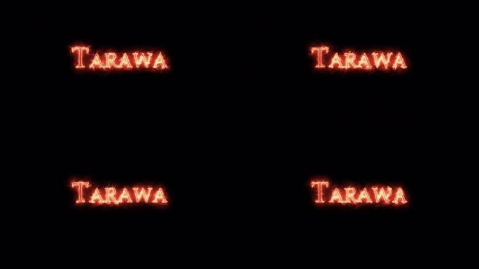 塔拉瓦用火写的。循环