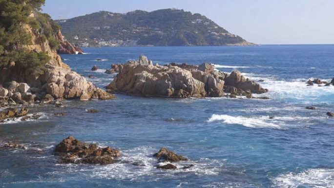 加泰罗尼亚Spanich Costa Brava美丽的海景