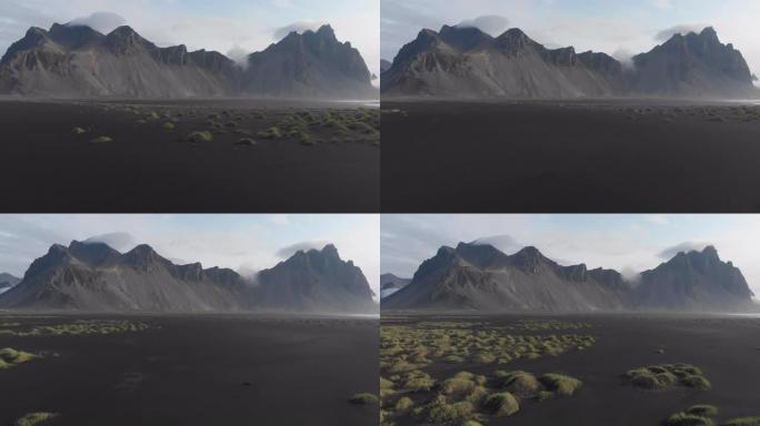 冰岛的维斯特拉霍恩山和海滩