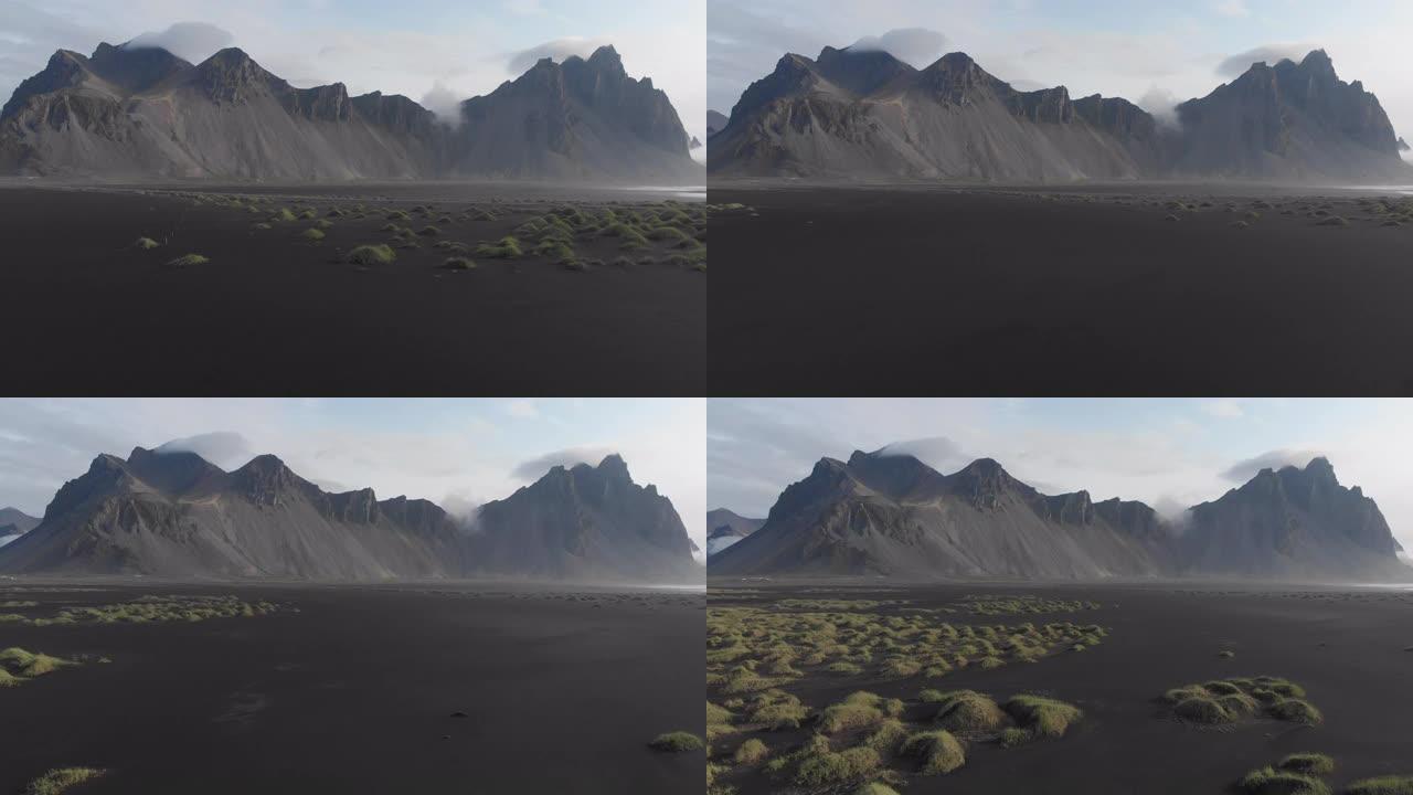 冰岛的维斯特拉霍恩山和海滩