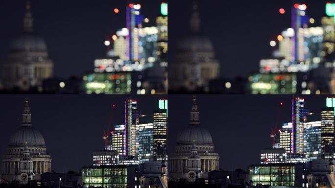 美丽的伦敦城市夜景
