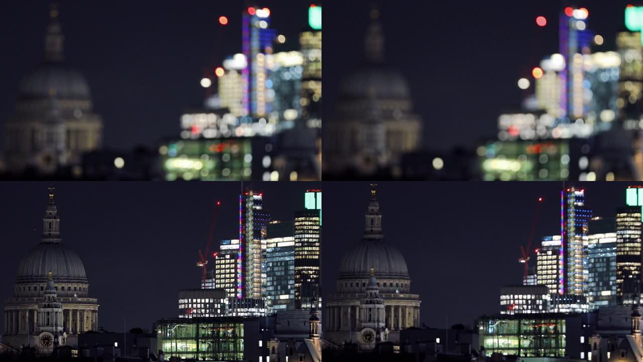 美丽的伦敦城市夜景