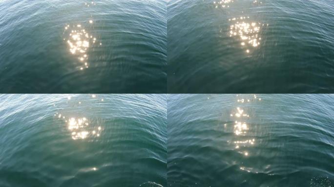 海洋上的波浪和水反射 (环路)