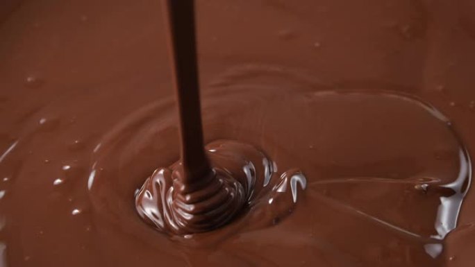 腐烂融化的巧克力closeup慢动作