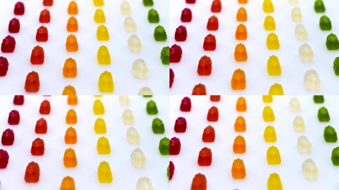五颜六色的小熊软糖水果果冻糖果