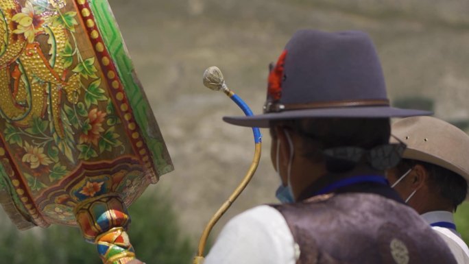 西藏 藏族节日 藏戏表演 藏鼓敲打