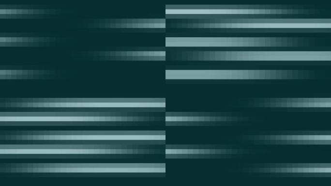 白色水平线在绿色背景下慢慢淡入淡出。3d线条动画。全高清，高分辨率可循环。