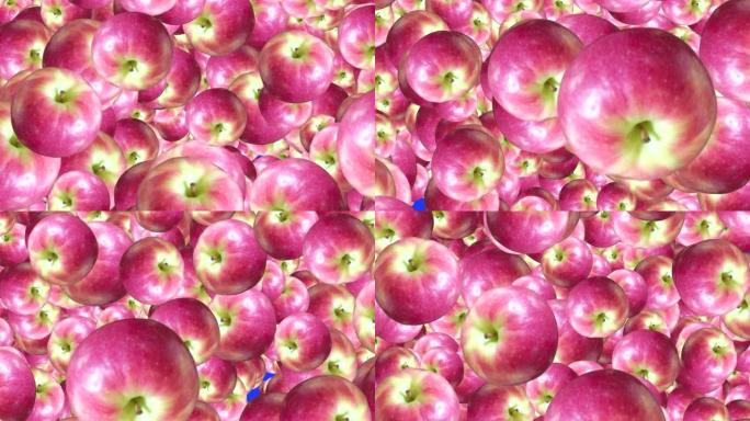 苹果水果掉落动画背景元素循环，