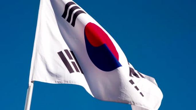 太阳点燃的韩国国旗
