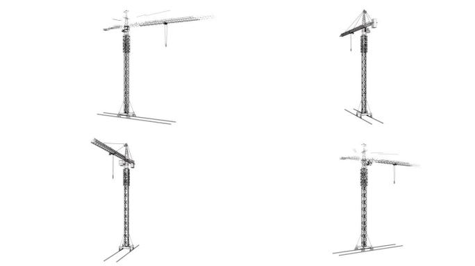 塔式起重机的动画外观