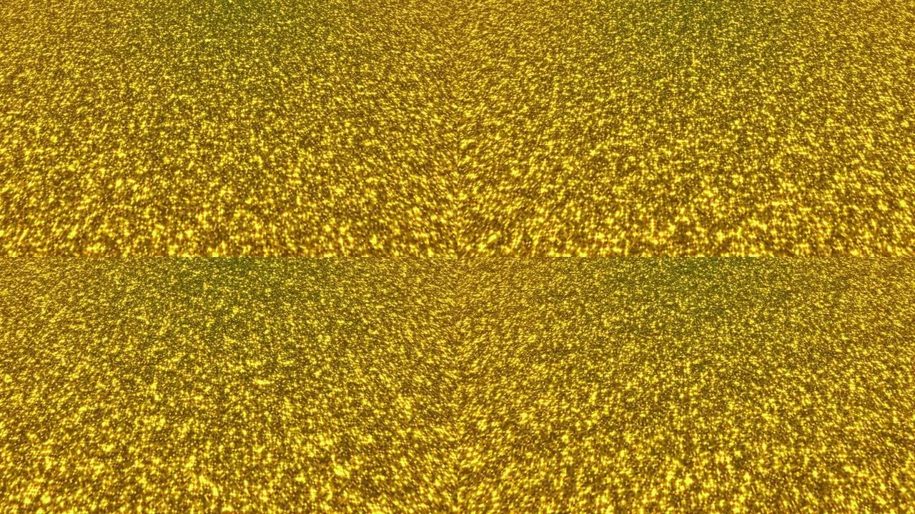 节日、派对、活动的金色闪光灰尘背景。金色魅力纹理循环4k动画