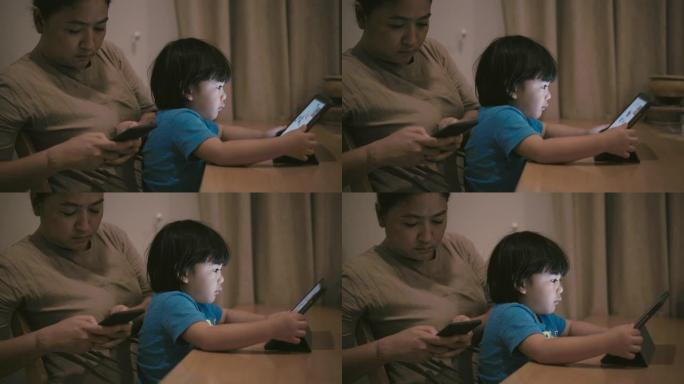 童子玩数码平板和妈妈用过手机