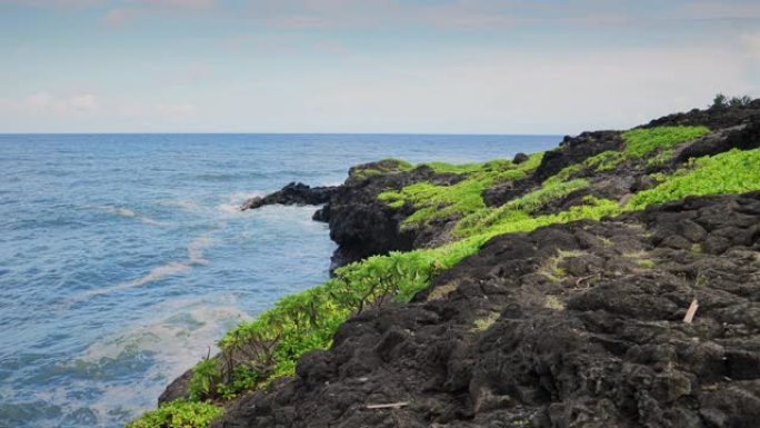 太平洋上的海滩和海岸的毛伊岛海景