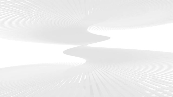 白色背景上抽象无尽的楼梯纹理。3d动画