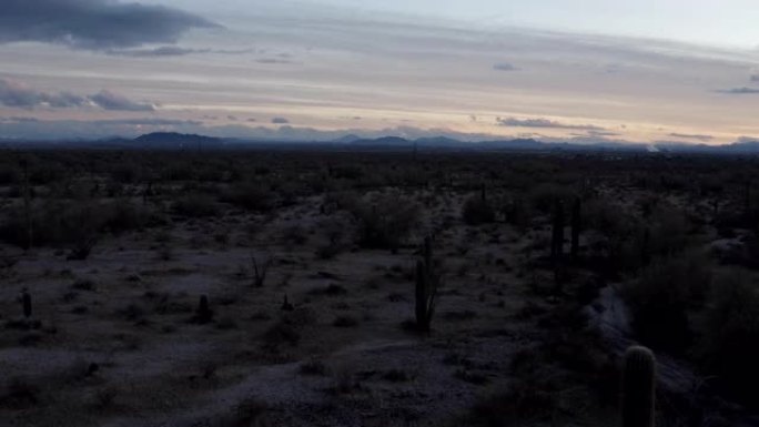 亚利桑那州图森的仙人掌沙漠: 偏远的高速公路