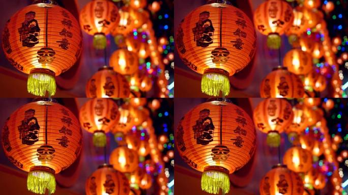 中国城地区的农历新年灯笼。