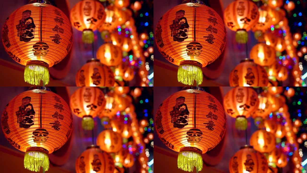 中国城地区的农历新年灯笼。