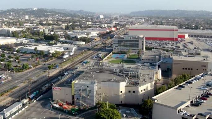 洛杉矶格伦代尔市中心的鸟瞰图