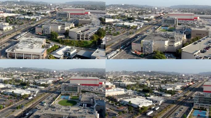 洛杉矶格伦代尔市中心的鸟瞰图