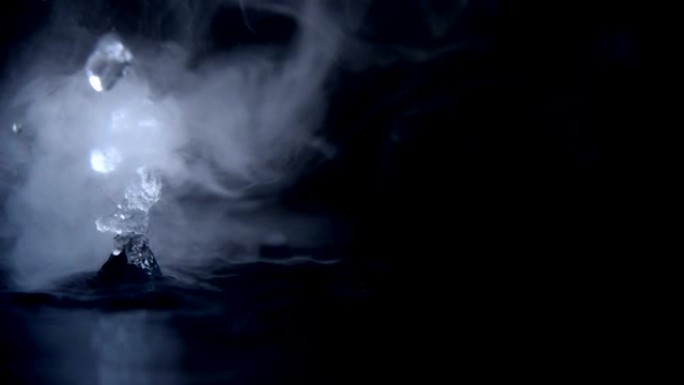 跳舞的水视觉创意视频素材烟雾水淹