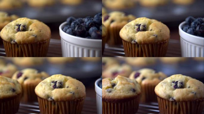 自制蓝莓松饼图像