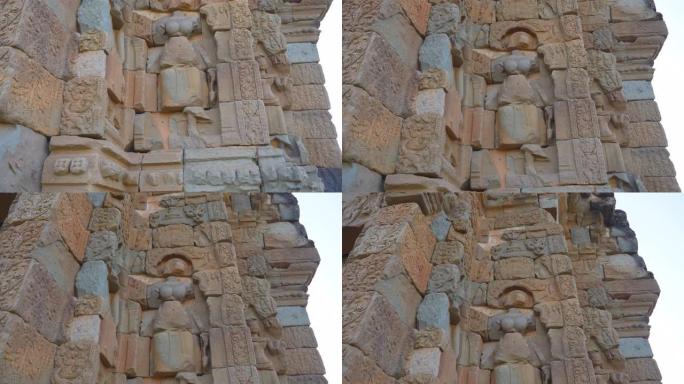 柬埔寨暹粒Roluos吴哥窟建筑群的石雕艺术遗址和Prasat Bakong
