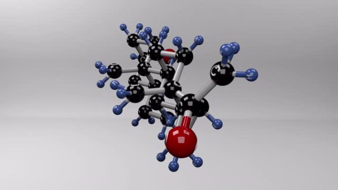 异戊烯酮分子。裸眼3D水分子水离子