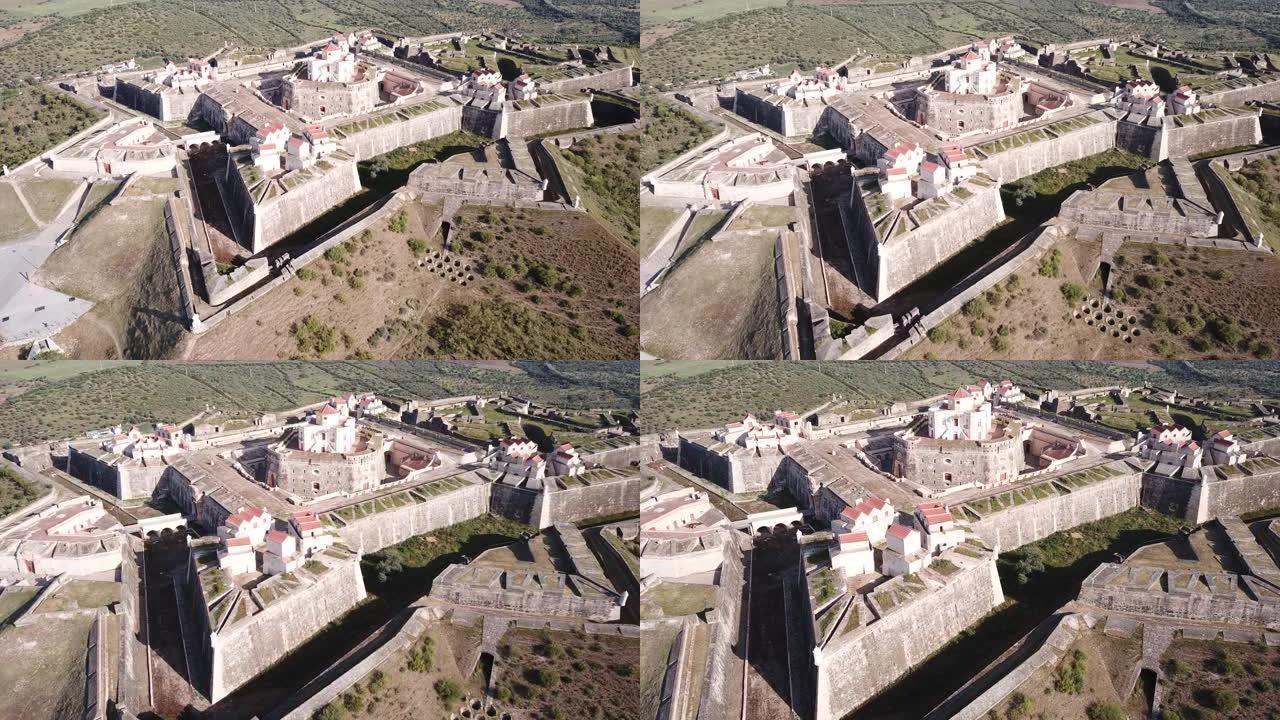 Picturesque aerial view of star fort of La Lippe (