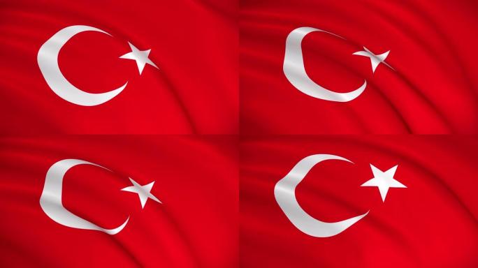 土耳其国旗外国旗子国外旗帜飘飘