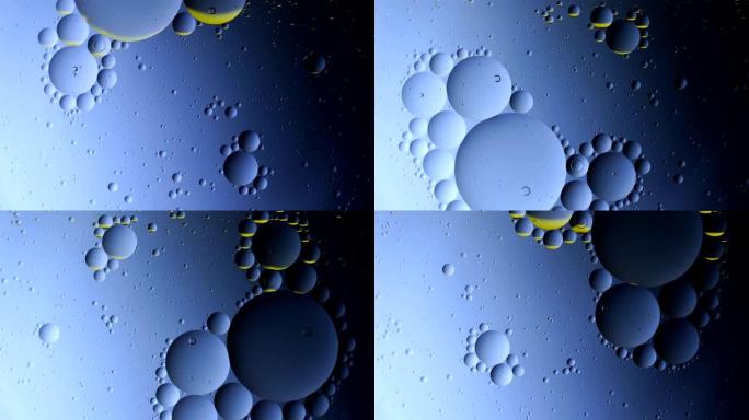 彩色油泡视觉创意视频素材圆球水泡