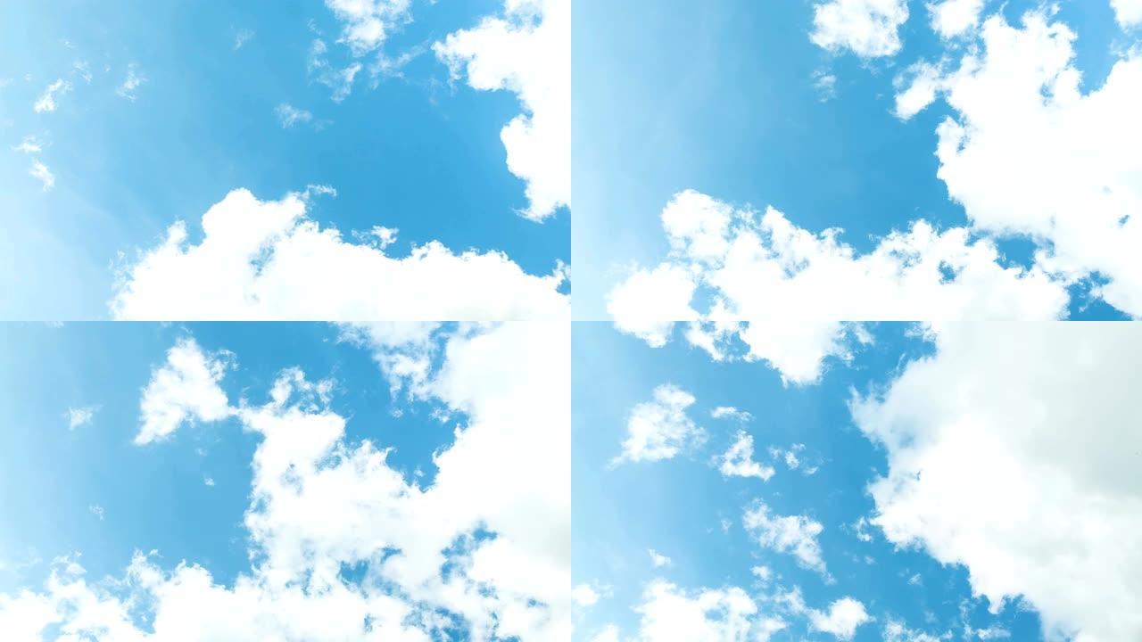 白天，美丽的白云漂浮在蓝天上