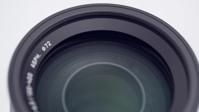 4K-带有镜头光斑的摄影镜头的特写镜头
