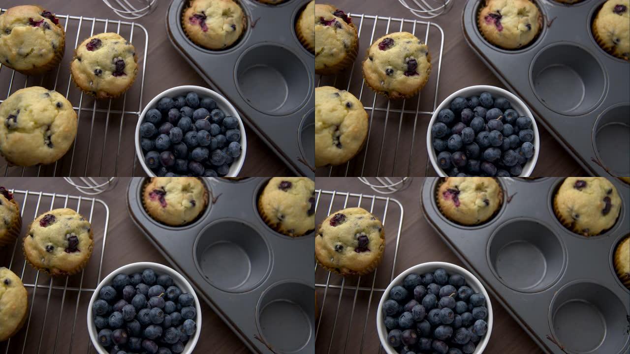 自制蓝莓松饼图像自制蓝莓松饼