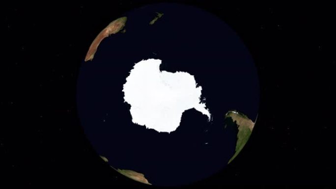 从南极上方看南半球