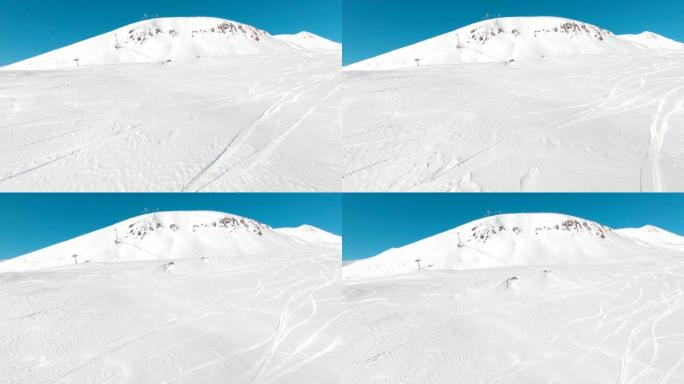 滑雪胜地天线雪林雪景冰天雪地